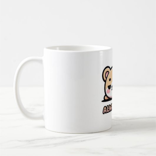 Always Tired Funny Coffee Mug – Cute Sleepy Kawaii コーヒーマグカップ (左)