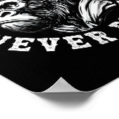 Always Tired Never Broke Funny Monkey (on Back)  ポスター (角)