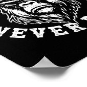 Always Tired Never Broke Funny Monkey (on Back)  ポスター (角)