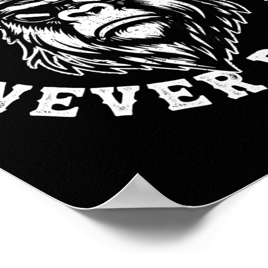 Always Tired Never Broke Funny Monkey (on Back) ポスター (角)