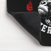 Always Tired Never Broke Funny Monkey (on Back)  マウスパッド (コーナー)