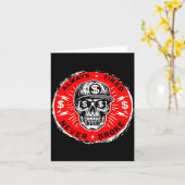 Always Tired Never Broke Funny Skull (on Back)  カード (黄色い花)