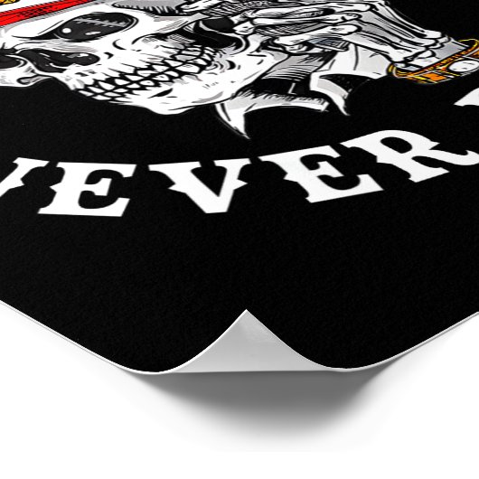 Always Tired Never Broke Funny Skull (on Back)  ポスター (角)