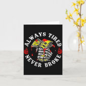 Always Tired Never Broke Skull (on Back)  カード (黄色い花)