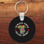 Always Tired Never Broke Skull (on Back)  キーホルダー (正面)