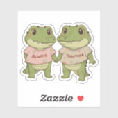 Always Together: Cute Crocodile Couple シール (シート)