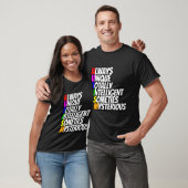 Always Unique Totally Intelligent Sometimes Myster Tシャツ (ユニセックス)