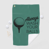 Always Wash Your Balls Funny Saying Golfing Golfer ゴルフタオル (インサイチュ)