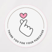 Always With Love Finger Heart Clothing Labels ラベル (デザイン2)