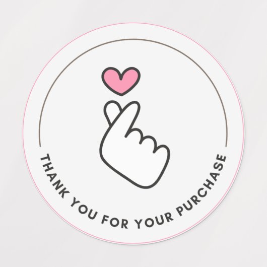 Always With Love Finger Heart Clothing Labels ラベル (デザイン2)