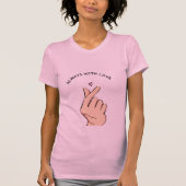 Always With Love Finger Heart Cute Aesthetic T-Shi Tシャツ (正面)