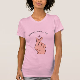 Always With Love Finger Heart Cute Aesthetic T-Shi Tシャツ