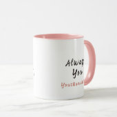 Always You Minimalist Line Art Valentine Mug マグカップ (正面右)