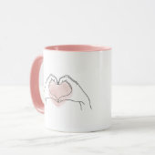 Always You Minimalist Line Art Valentine Mug マグカップ (正面左)