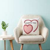 Always You Throw Pillow – Minimal couples Gift  クッション (椅子)