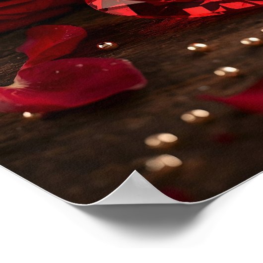 Always Yours Romantic Rose Valentine Poster ポスター (角)