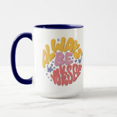 Always Yourself – 手のレタリング マグカップ (左)