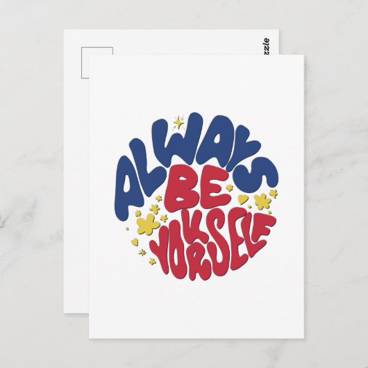 Always Yourself - Upliftingスローガン ポストカード (正面/裏面)