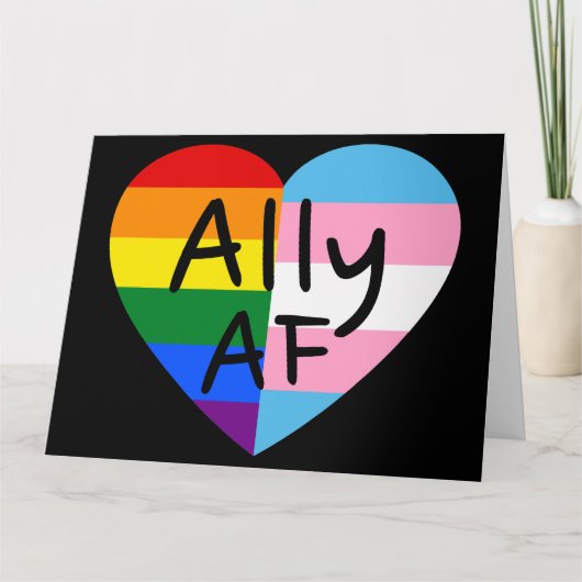 Aly AF III - LGBTQフラグゲイTrans同性愛者プライド カード (正面)