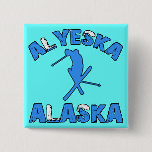 Alyeska、アラスカ 缶バッジ