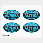 Alyeska Alaskaの青い楕円形のシール 楕円形シール (シート)