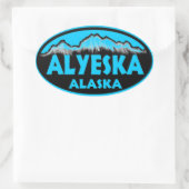 Alyeska Alaskaの青い楕円形のシール 楕円形シール (バッグ)