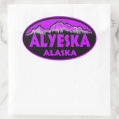 Alyeska Alaska紫色の楕円形のシール 楕円形シール (バッグ)