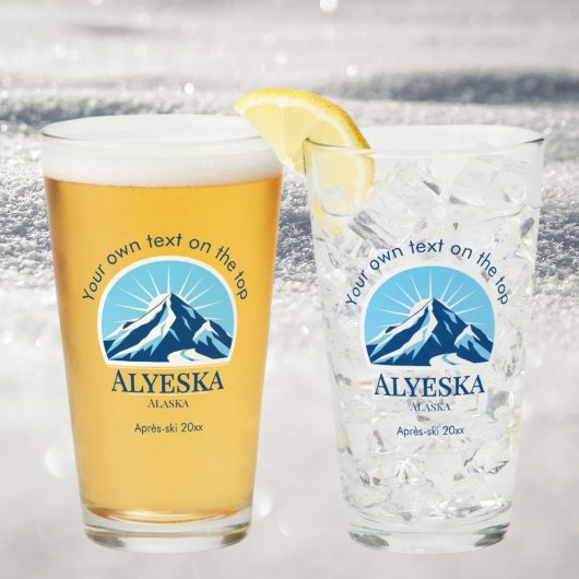 Alyeska Alaska ski resort drinks beer タンブラーグラス
