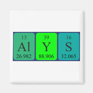 Alys周期表名磁石 マグネット