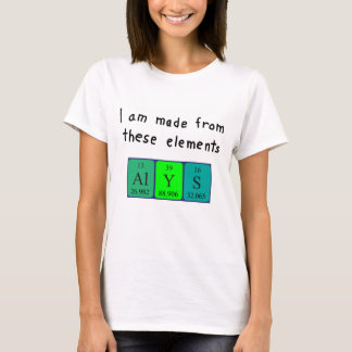 Alys期別テーブル名のシャツ Tシャツ