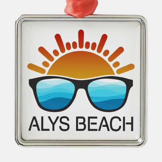 Alys Beach サングラス メタルオーナメント (正面)