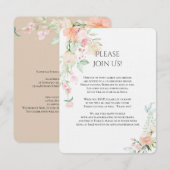 Alysa -Revised2a詳細水彩春花 招待状 (正面/裏面)