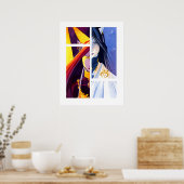 Alyshaの秋ステンドグラス窓 ポスター (キッチン)