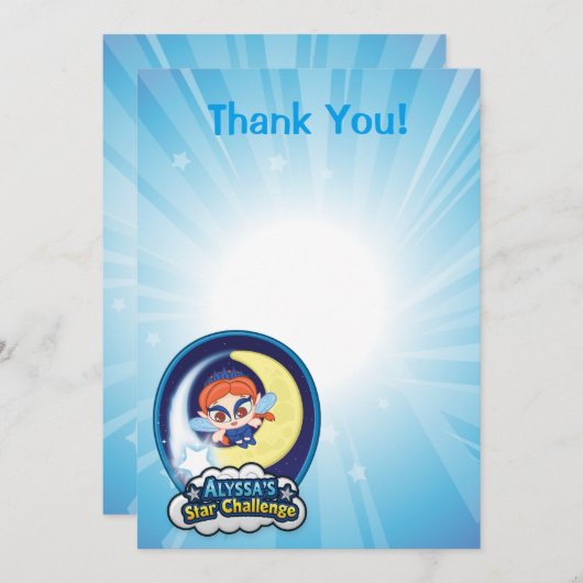 Alyssaの星の挑戦 サンキューカード (正面/裏面)