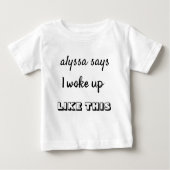 Alyssaは言う。 ベビーTシャツ (正面)