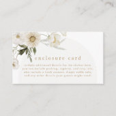 ALYSSAフローラサマーボホワイルドフラワーベビーシャワー エンクロージャーカード (正面)