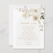 ALYSSAフローラサマーボホワイルドフラワーベビーシャワー サンキューカード (正面)