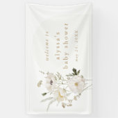 ALYSSAフローラサマーボホワイルドフラワーベビーシャワー 横断幕 (縦)