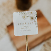 ALYSSAフローラボホフラワーベイビーシャワーありがとう スクエアシール