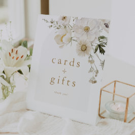 ALYSSAフローラボホフラワーベビーシャワーカードギフト 台座サイン