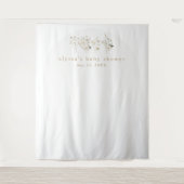 ALYSSAフローラボホフラワーベビーシャワー背景 タペストリー (正面)