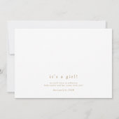 ALYSSAフローラボホリトルワイルドフラワーベビーシャワー 招待状 (裏面)