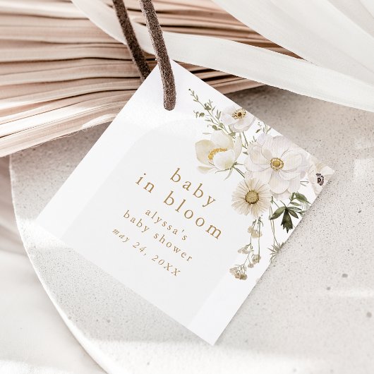 ALYSSAフローラ花ベビーイン開花ベビーシャワー フェイバータグ