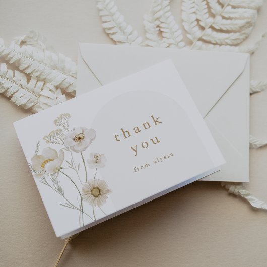 ALYSSAフローラ開花サマーボホフラワーベビーシャワー サンキューカード