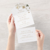 ALYSSAベビーイン開花おむつラッフルベビーシャワー オールインワン招待状 (貼ってはがせる)