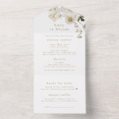 ALYSSAベビーイン開花おむつラッフルベビーシャワー オールインワン招待状 (内側)