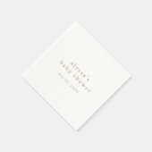 ALYSSAホワイト金ゴールドボー素朴ホシンプルベビーシャワー スタンダードカクテルナプキン (角)