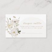 ALYSSAボホガールフラワーベビーシャワーオムツラッフル エンクロージャーカード (正面)
