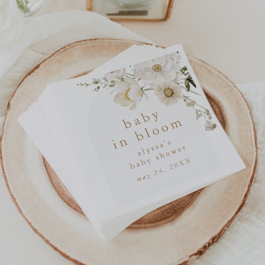 ALYSSAワイルドフラワーフローラベビーイン開花ベビーシャワー スタンダードカクテルナプキン