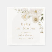 ALYSSAワイルドフラワーフローラベビーイン開花ベビーシャワー スタンダードカクテルナプキン (正面)